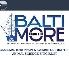 ICLAS-ARC 2018 TRAVEL AWARD: LABORATORY ANIMAL SCIENCE SPECIALIST 