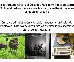 Curso de administración y toma de muestras en animales de experimentación utilizados para estudios en enfermedades infecciosas