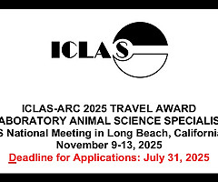 ICLAS-ARC 2025 TRAVEL AWARD LABORATORY ANIMAL SCIENCE SPECIALIST