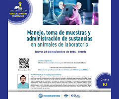 Charla: Manejo, toma de muestras y administración de sustancias en animales de laboratorio