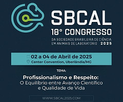 SBCAL 18º Congresso da Sociedade Brasileira de Ciência em Animais de Laboratório 2025