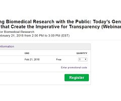 Webinar gratuito: Discussing Biomedical Research with the Public: Today’s Generational Changes that Create the Imperative for Transparency